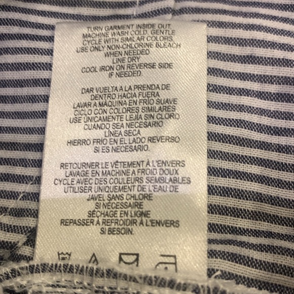 NWOT Pippa & Julie Navy & White Stripe Bow Front Romper Size 18 months - Picture 8 of 8